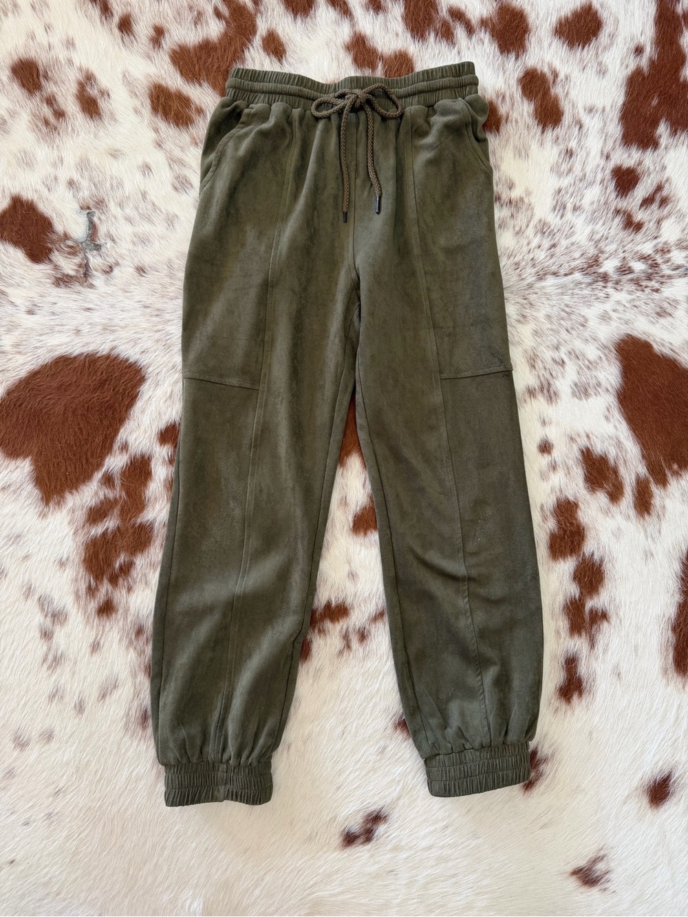 New In suede joggers